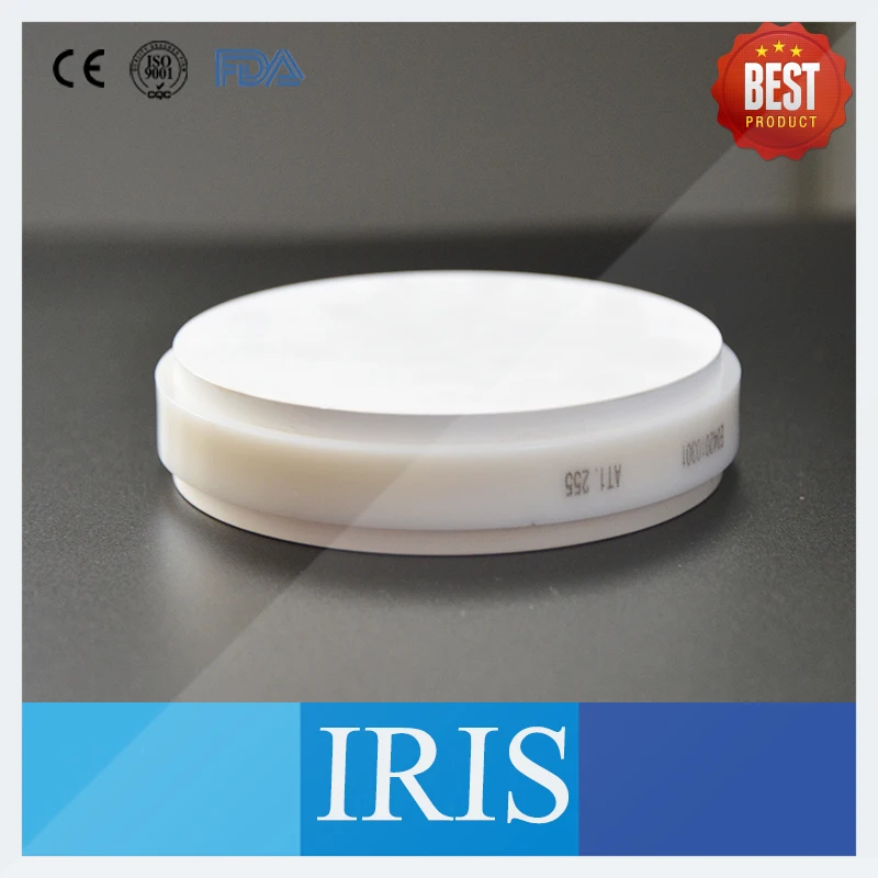 

New Dental Material 2PCS OD98*18mm-25mm High Translucent Dental Zirconia Block Ceramic Discs with Plastic Ring Outside