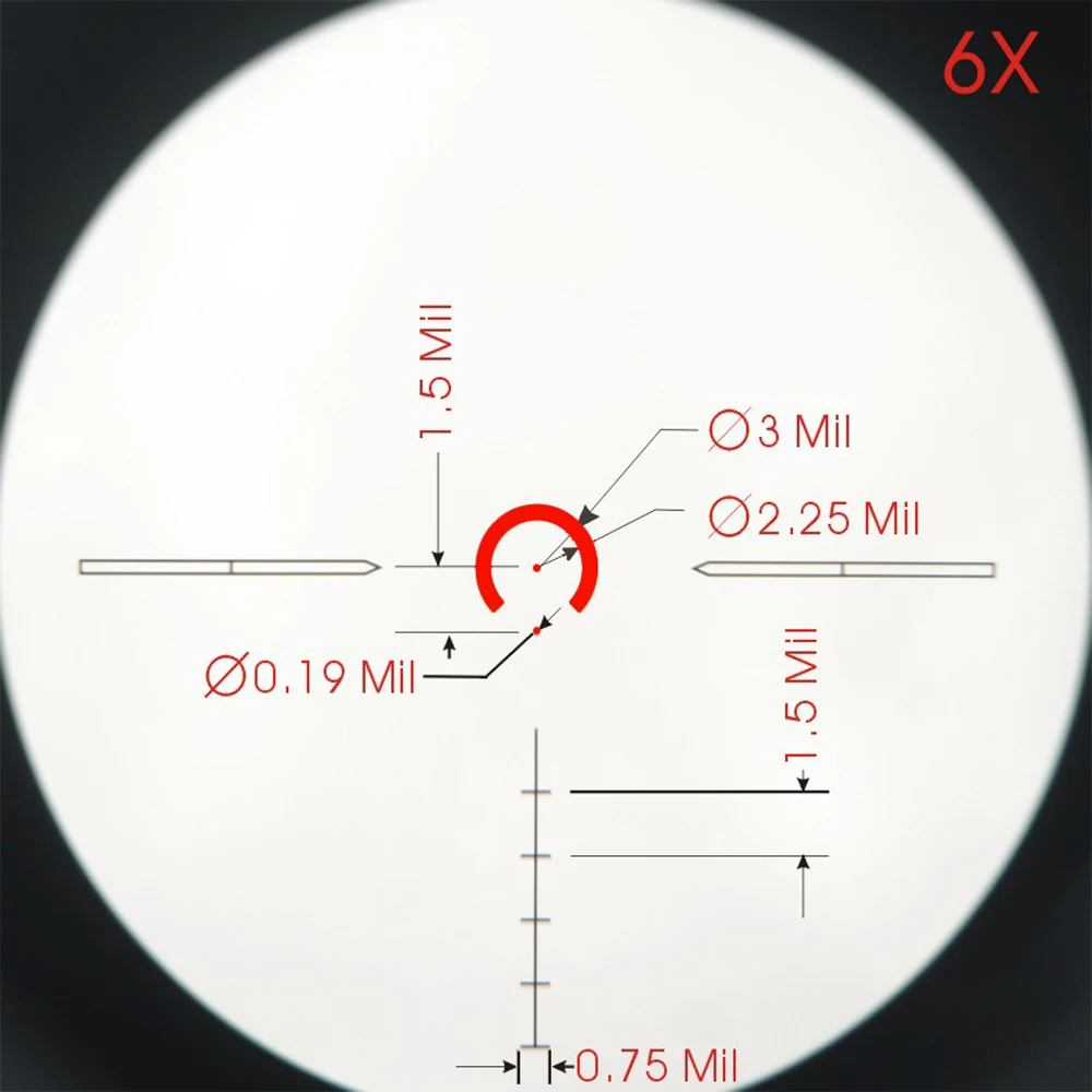 SKWoptics охотничьи 1-6x24 винтовки прицелы военные тактические MIL сетка ударопрочные оптические прицелы 30 мм прицелы кольца