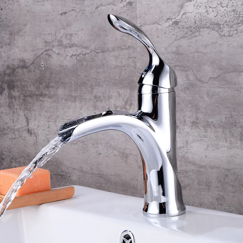 Смеситель для раковины Fapully водопад смеситель в ванной комнате латунный