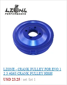 LZONE-Racing алюминиевый OEM размер легкий шкив коленчатого вала для 93-01 Honda Prelude H22 VTEC JR-CP012