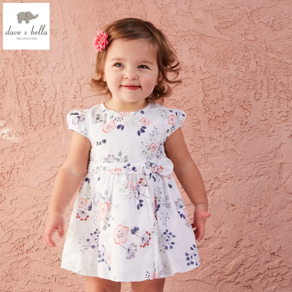 DB4467 dave bella summer baby girls dandelion printed dress princess kids birthday party costumes | Детская одежда и обувь