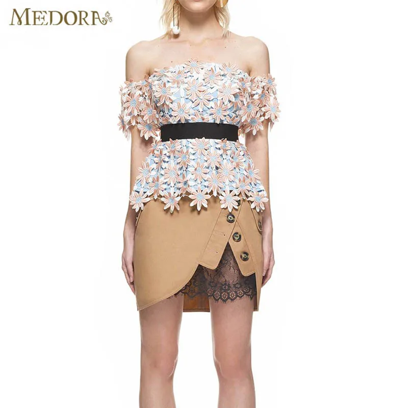 Dress Women 2017 Summer Brand New Floral Lace Patchwork Aysmmetrical Length Sexy Club Slim Bodycon Dresses Vestidos de Festa | Женская