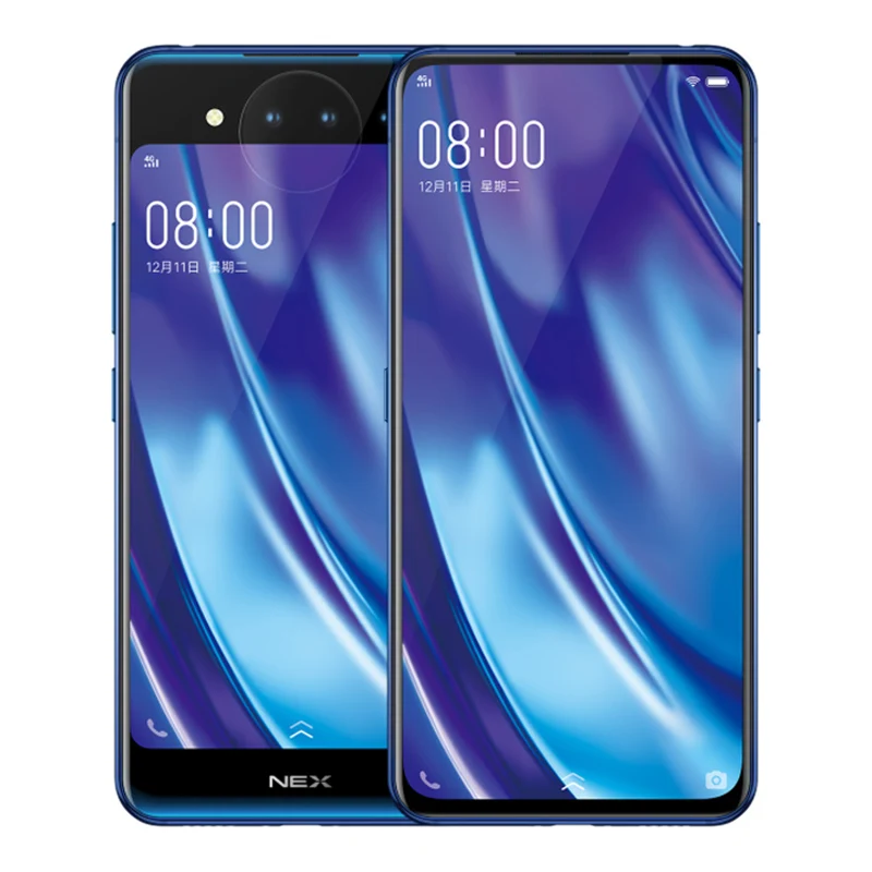 Оригинальный Vivo Nex 2 Dual display сотовый телефон 6 39 дюймов 10 ГБ + 128 Snapdragon 845 Octa Core Android 9 0