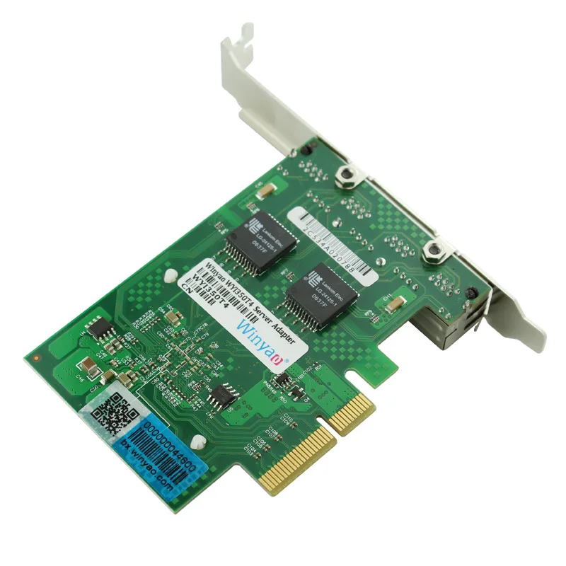 PCIe X4 Quad Port Gigabit Ethernet Server Card 10/100/1000Mbps NHI350AM4 Chipset