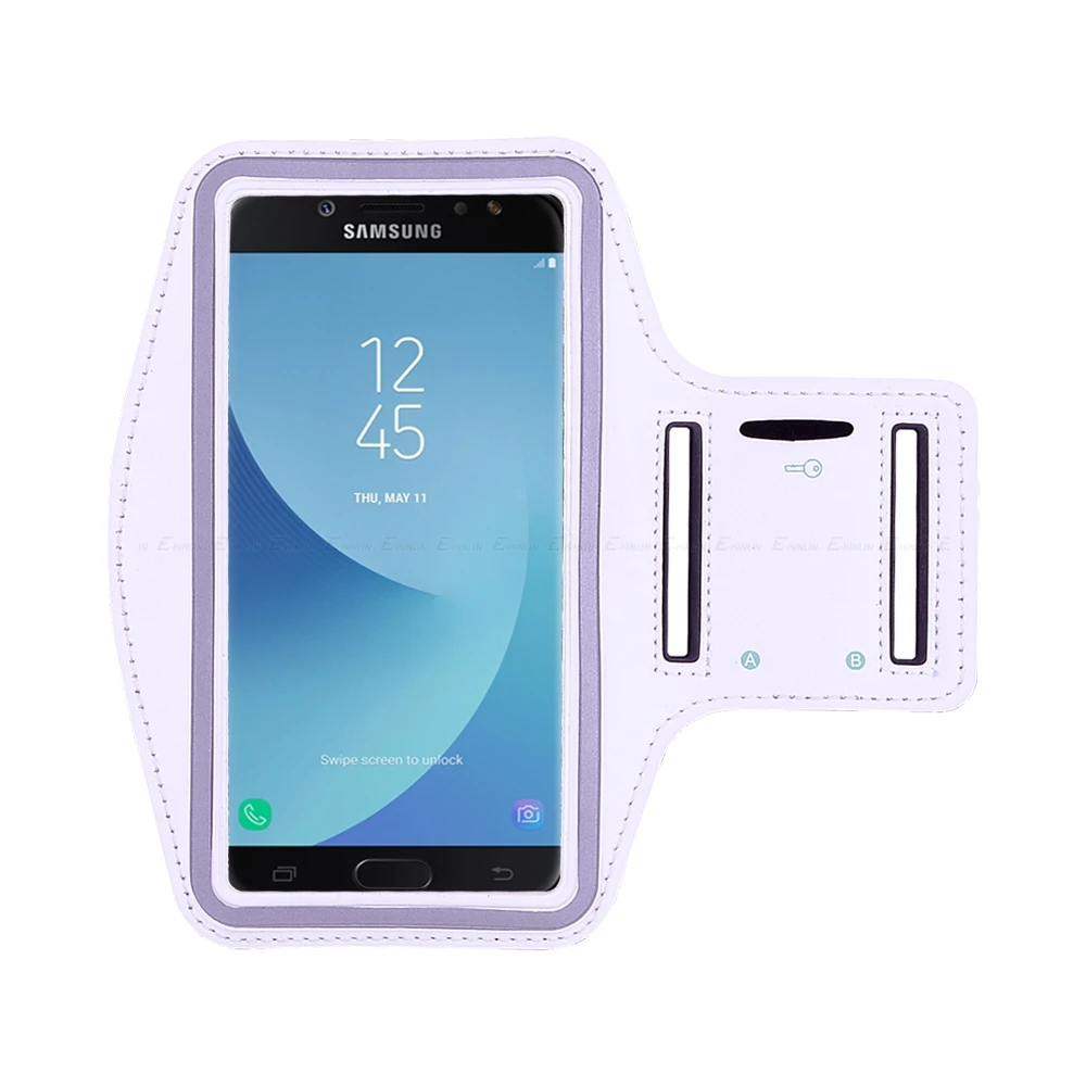 Белый Спортивный Чехол для тренировок в тренажерном зале для samsung Galaxy J7 J6 Plus J5 J4 J3 J2 Core Pro J8 чехол для телефона - Цвет: Белый