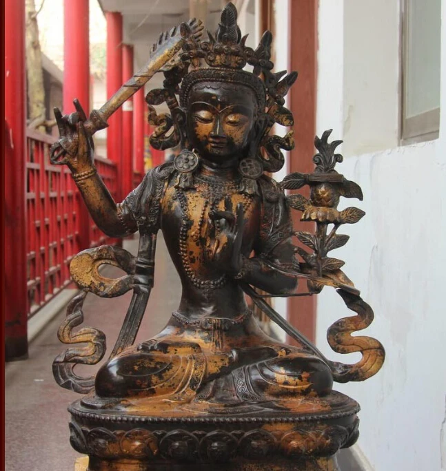 Бесплатная доставка китайский Тибетский буддизм медная Бронзовая статуя Будда