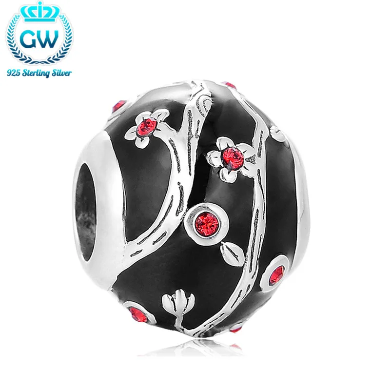 Модный китайский стиль эмалированный зимний-милый цветок подвеска Стерлинговое