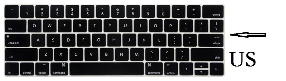 ЕС США для Macbook Pro 13 15 2018 2017 силиконовый чехол клавиатуры A1706 A1989 A1707 A1990 на