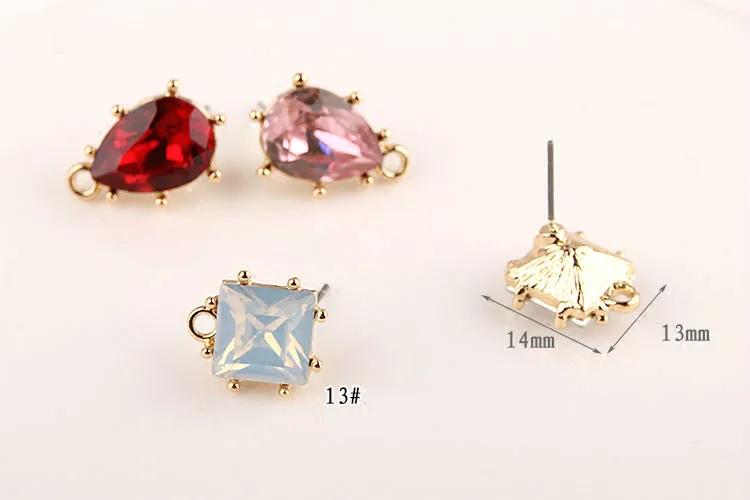 DIY алмазные серьги корейские в форме слезы из сплава универсальные летние