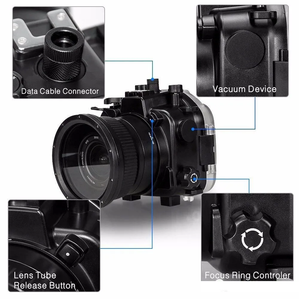 Seafrogs 40 м/130 футов корпус для подводной камеры чехол Sony A9 водонепроницаемые сумки |