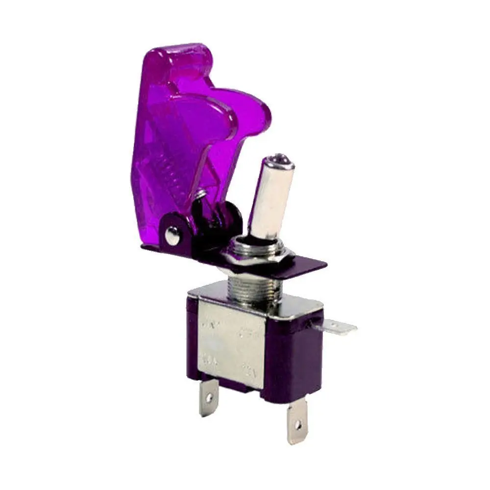 QIORANGE Purple Color Auto Cover LED Light SPST Toggle 12V 20A Car Rocker Switch Control On/Off | Автомобили и мотоциклы