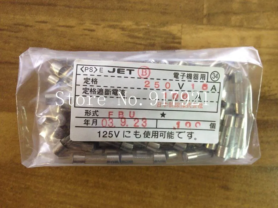 

[ZOB] Imported Japanese JET FBU 5X20 15A 250V FUSE original explosion-proof glass --200pcs/lot