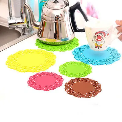 ПВХ мягкий резиновый подстаканник коврик для чашки изоляции блюдца кофейная