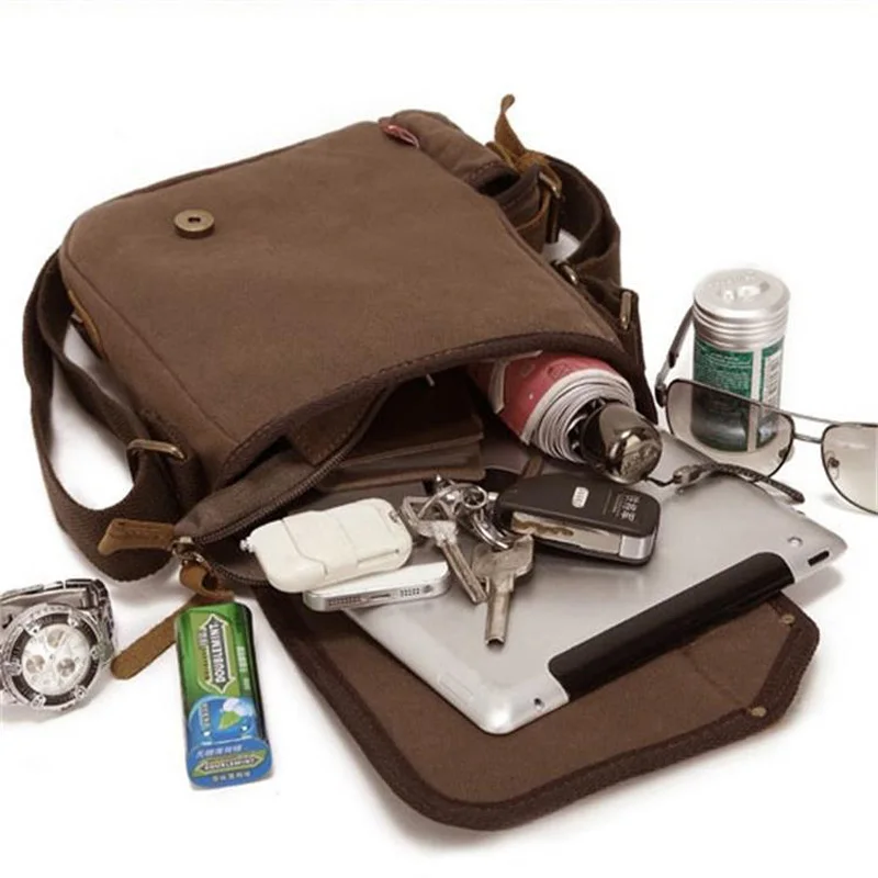 2018 новые сумки плотная холщовая мужская сумка винтажный мужской однотонный