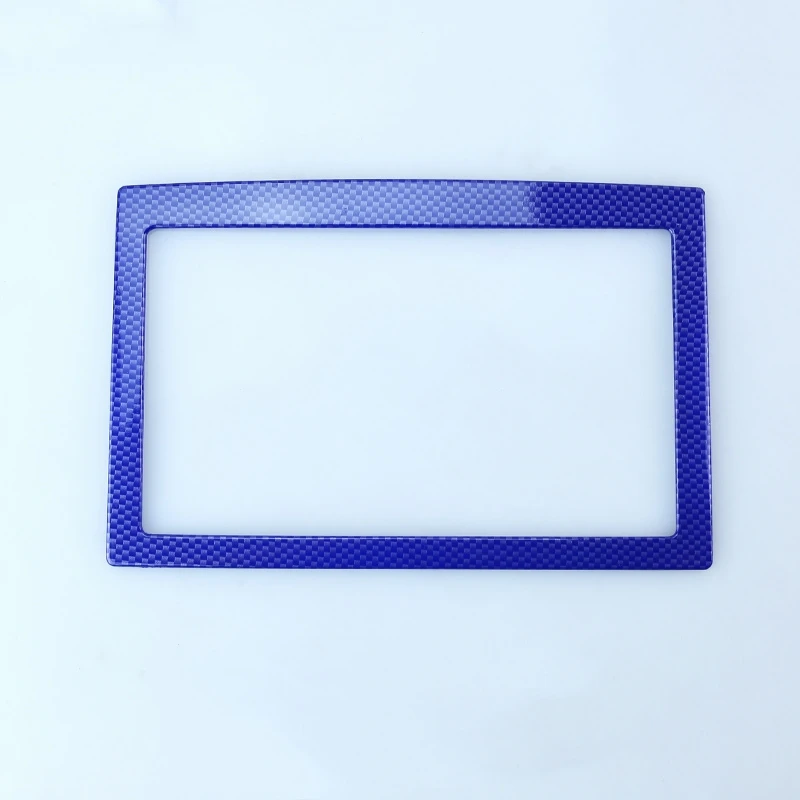 carbon fiber blue Навигационная панель, декоративная рамка, блестящая накладка, украшение интерьера, аксессуары для автомобиля kia sportage 3 - Цвет: carbon fiber blue