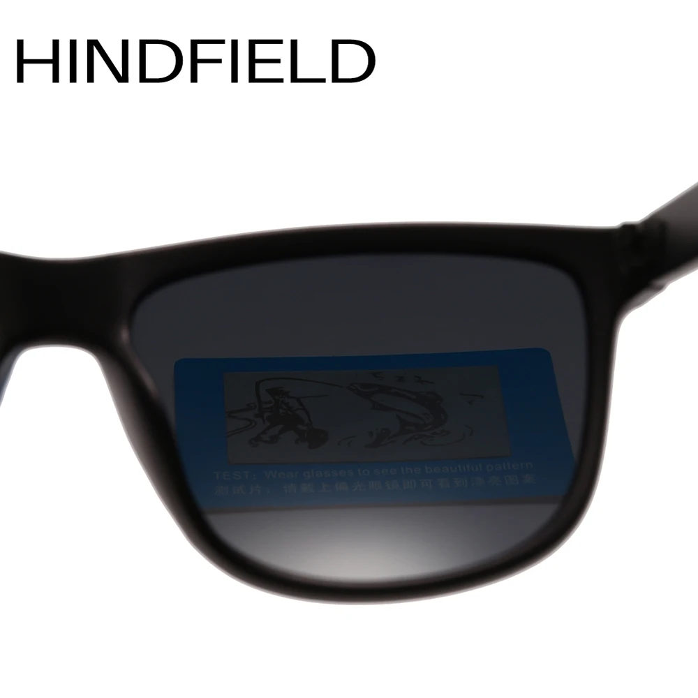 Hindfield прямоугольные поляризованные мужские солнцезащитные очки для вождения