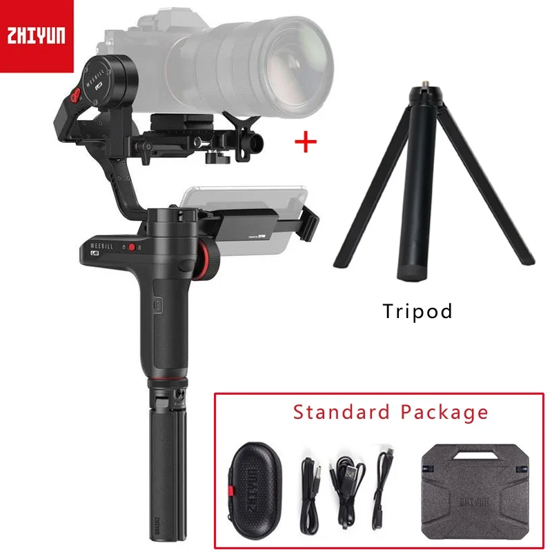 W Tripod ZHIYUN weebill лаборатории 3-осевой карданный Стабилизатор Для беззеркальных Камера Ручной Стабилизатор разных цветов с шарнирным соединением для смартфона с vs DJI Ronin s sc AK2000 MOZA AIR - Цвет: W Tripod