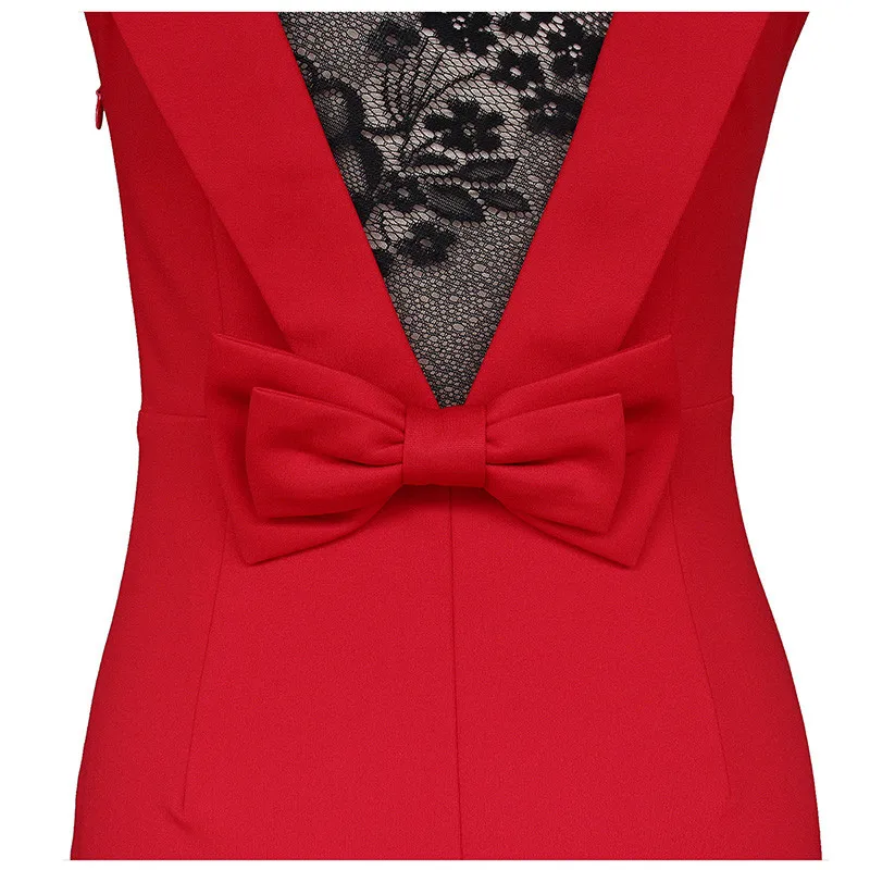 Женское сексуальное элегантное прозрачное вечернее платье карандаш с бантом на