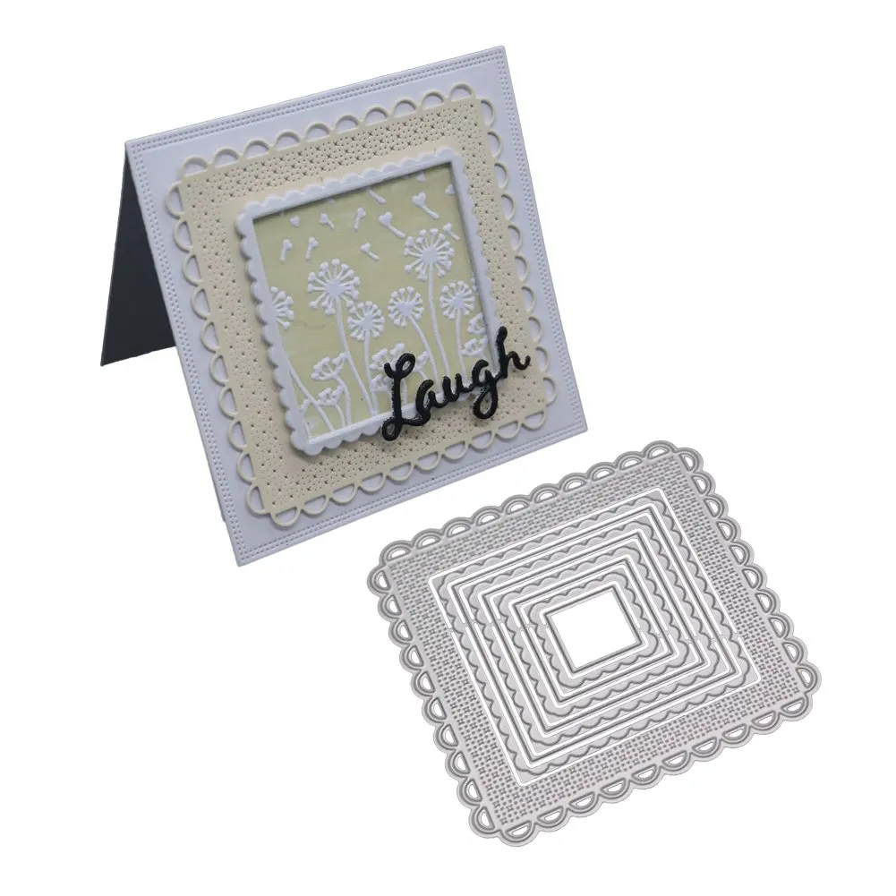 

Metal Cutting Dies Circle Frame Stencils For DIY Scrapbooking Embossing Paper Wedding Cards Die Cuts Photo Album Making Craft