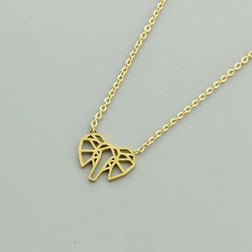 

Wholesale 10piece Stainless Steel Geometry Origami Elephant Necklace Pendant Women Dainty Jewelry Gold Color Charm Chain Bijoux