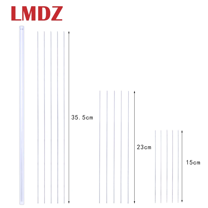 LMDZ 335/230/150 мм длинные иглы из нержавеющей стали для бусин, серебряные игольчатые бусины для ювелирных изделий, браслетов, ожерелий - изображение
