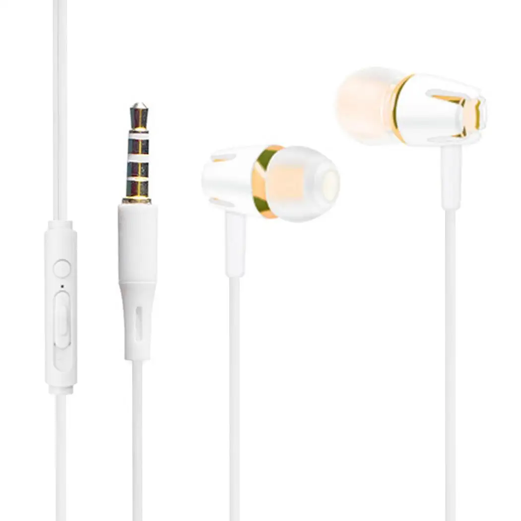 Проводные бас стерео наушники с микрофоном 3 5 мм аудио разъем линия управления