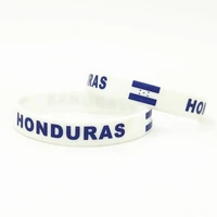 1pc honduras country flag silicone wristband white football sports souvenir silicone rubber braceletsbangles gifts sh247