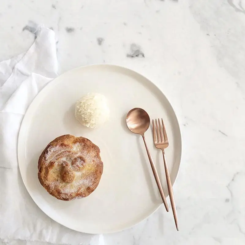 1 лот/24 шт Роскошные Розовые золотые столовые приборы набор винтажные