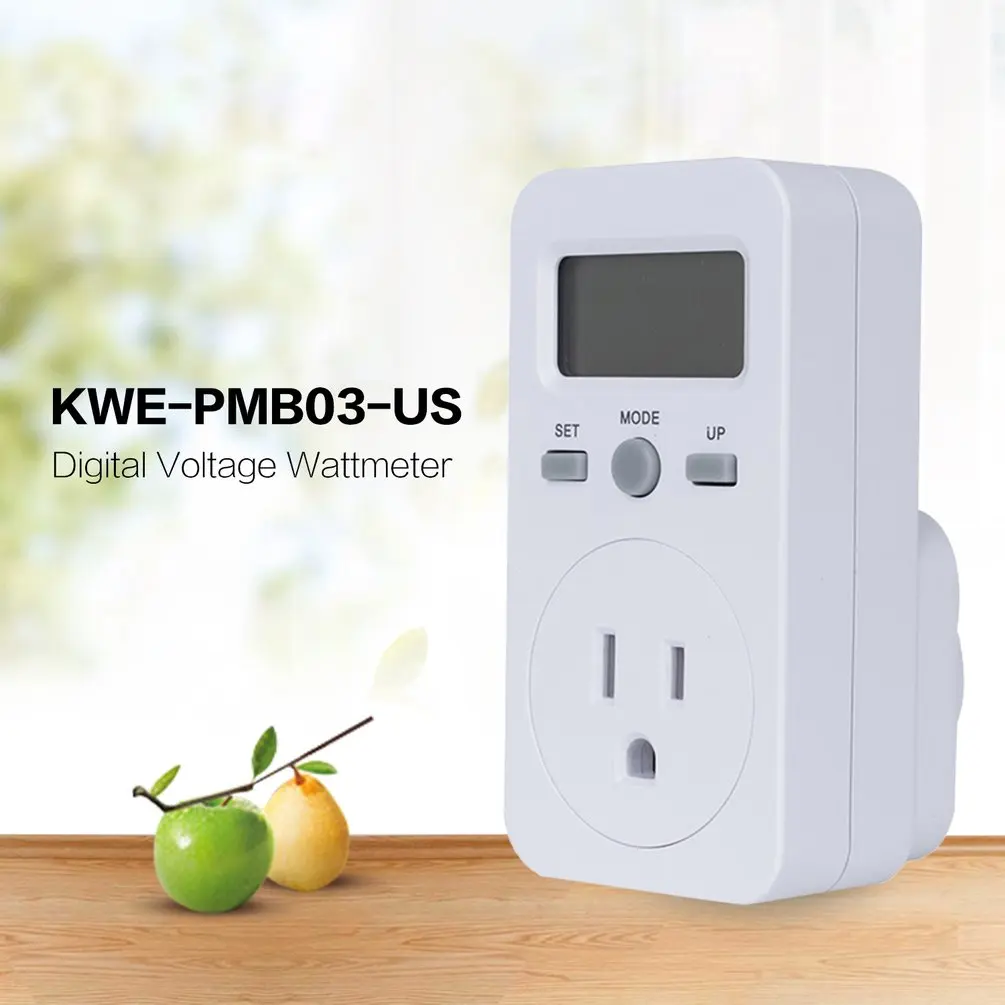 KWE-PMB03 розетка цифровой Напряжение ваттметр Потребляемая мощность ватт счетчик энергии AC анализатор электроэнергии монитор