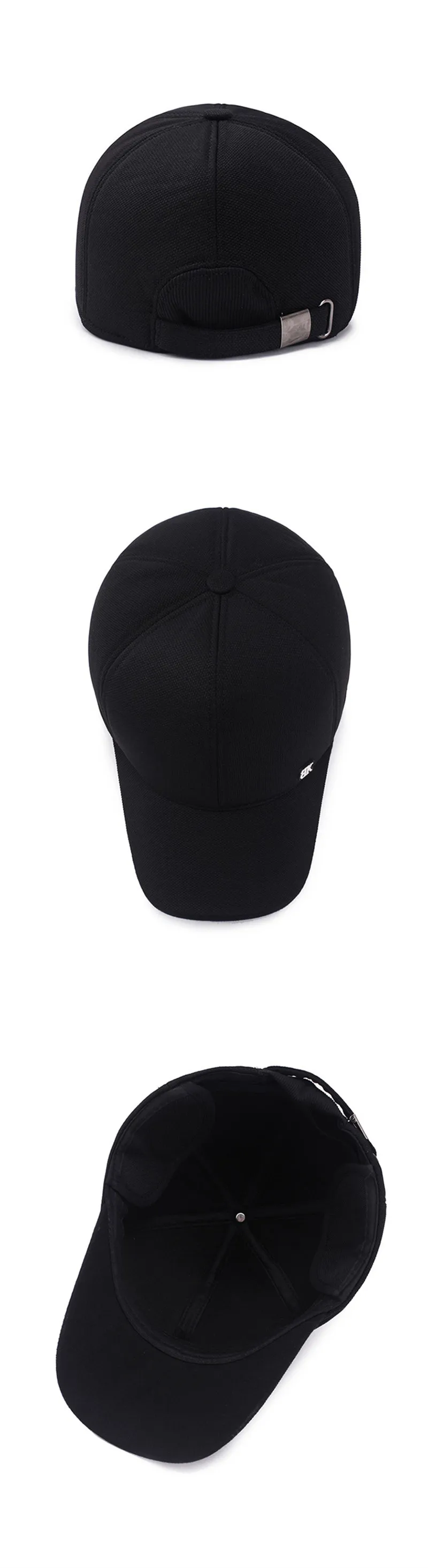 SILOQIN Snapback, кепка s, регулируемый размер, хлопковые наушники, теплая Бейсболка для мужчин, простые бренды, Мужская кепка с язычком, Мужская зимняя шапка