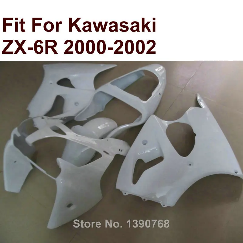 Комплект обтекателей для мотоцикла Kawasaki ZX6R белый 2000 2001 2002 Ninja ZX 6R 636 00 01 02