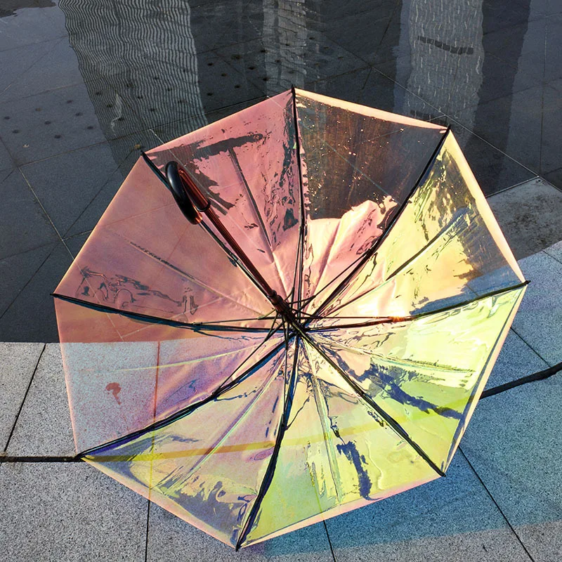 

Laser Umbrella Unicorn Kids Umbrellas Rainbow Film Colour Changing Umbrella Children Transparent Umbrellas Dropshipping