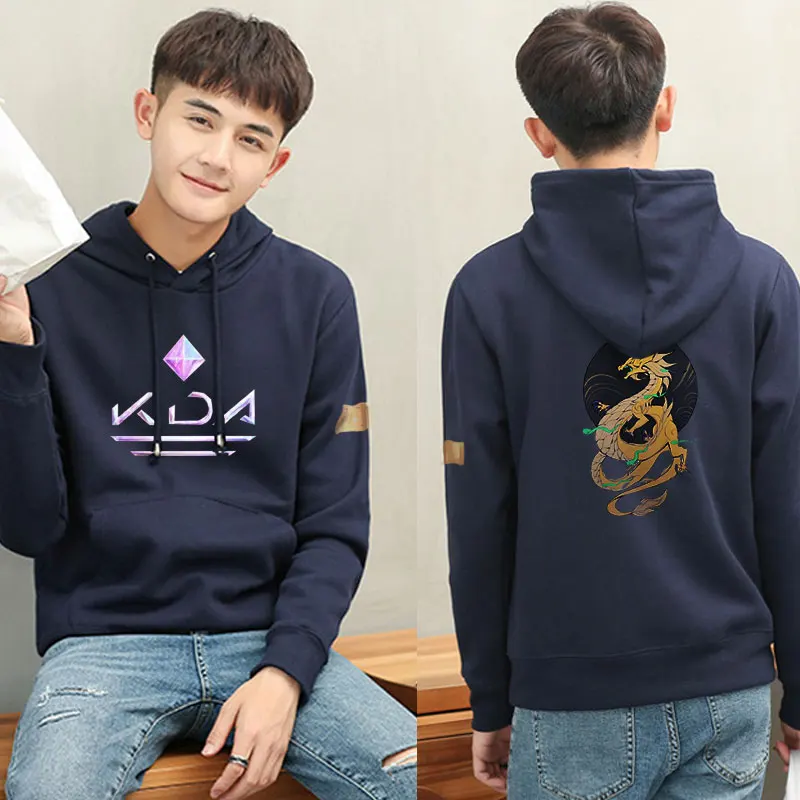 Аниме! Игра LOL KDA K/DA Akali Ahri Kaisa Косплей костюмы с капюшоном Осень зима модное пальто