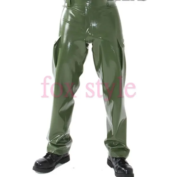 latex army unifrom pants latex jean