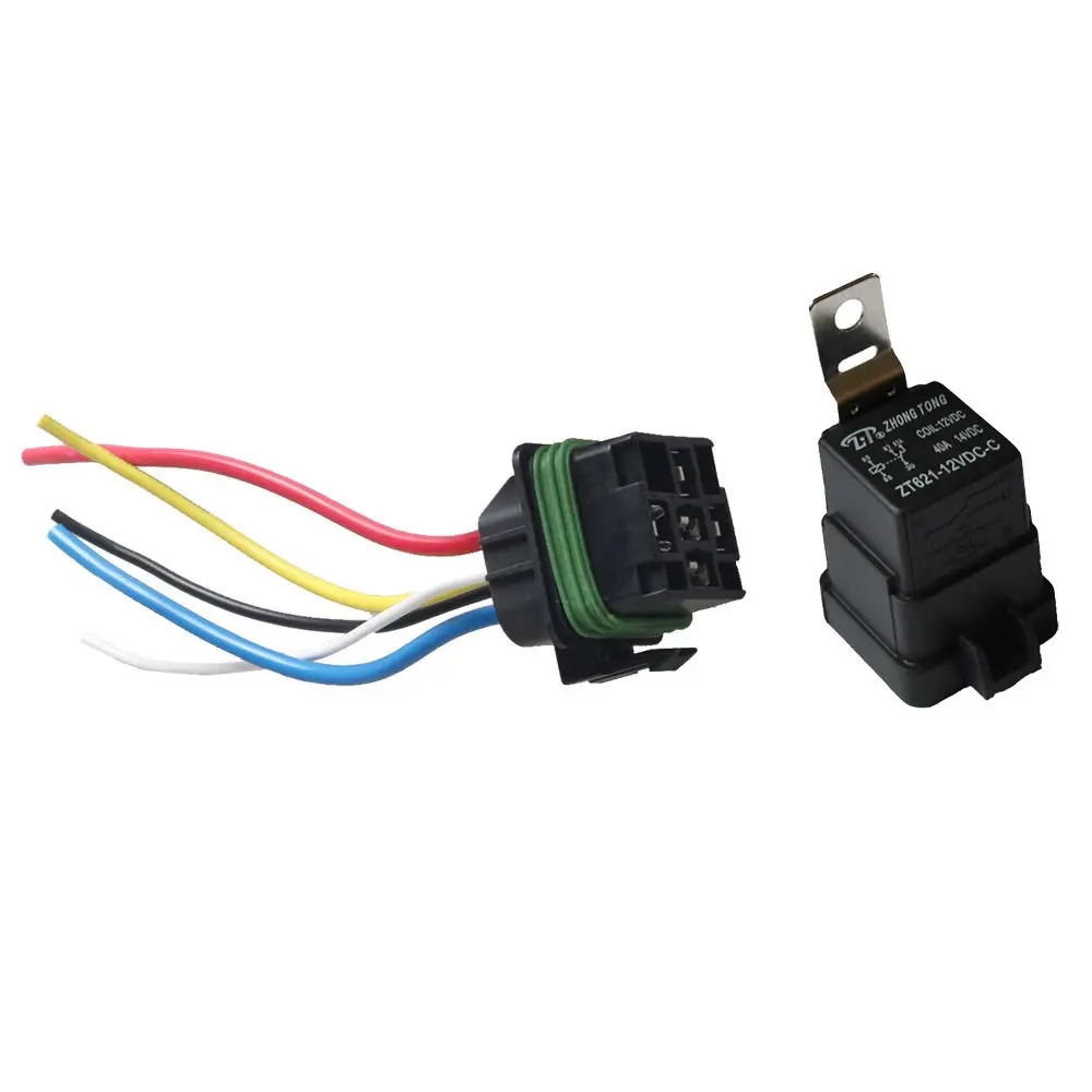 

Автомобильный электродвигатель EE с поддержкой 12 В, 40 А, SPDT, релейная розетка, 5P, 5 проводной комплект, водонепроницаемый, продажа железа