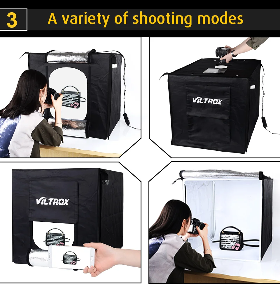Складной софтбокс Viltrox 60 см/40 см для студийной фотосъемки светодиодный светильник софтбокс светильник для палатки фон для DSLR камеры телефона фото