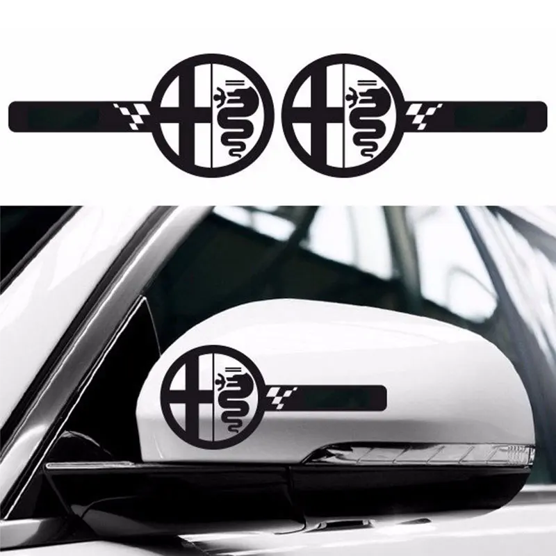 2 шт. для ALFA ROMEO пользовательские крыла Зеркало Наклейки на кузов наклейки MiTo Giulietta Giulia 147 156