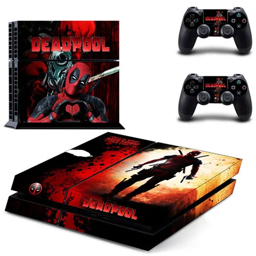 DPTM0531 С изображением дедпула из комиксов Марвел пленка наклейка для PS4 виниловая наклейка, стикер для Playstation 4 консоли и 2 контроллеры PS4 Стикеры - Цвет: DPTM0531