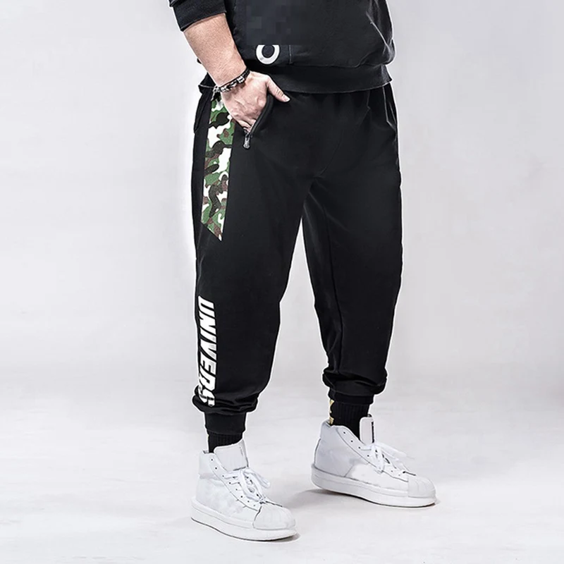 

autumn men sports sweatpants Camouflage plus size big 6XL 7XL 8XL spring man casual letter pants Stretch high waist pants loose