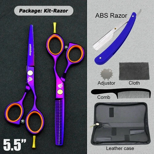 5501ZI-razor 5,5 дюймов японские ножницы для стрижки волос профессиональные ножницы для волос бритвы; ножницы для парикмахерских ножницы coiffeur - Цвет: 5501ZI-razor