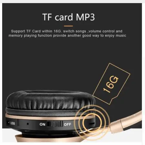 Беспроводной наушники Bluetooth за ухо С микрофоном Поддержка TF карты игровые для ПК