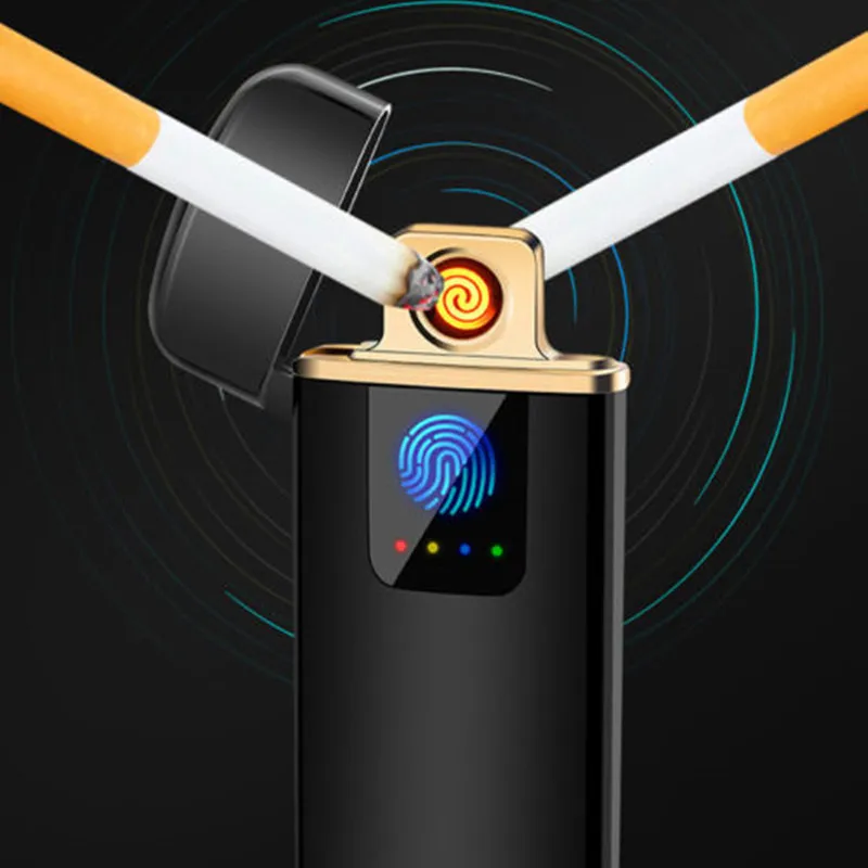 Вольфрамовая турбо USB Зажигалка сенсорный переключатель для сигарет электронная