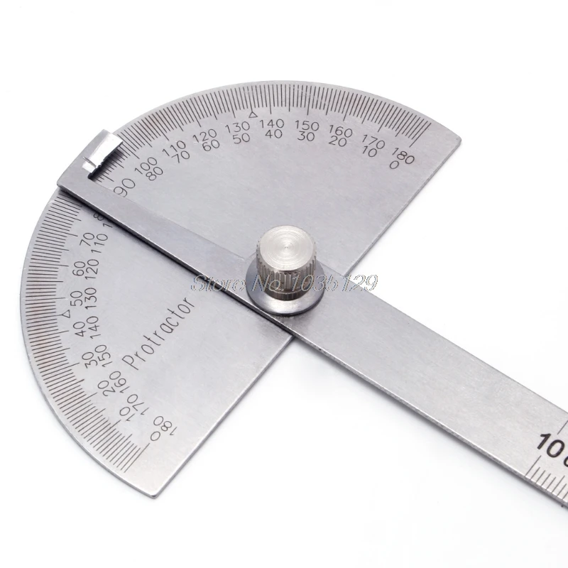 Нержавеющая сталь с круглой головкой 180 градусов транспортир Angle Finder поворотный