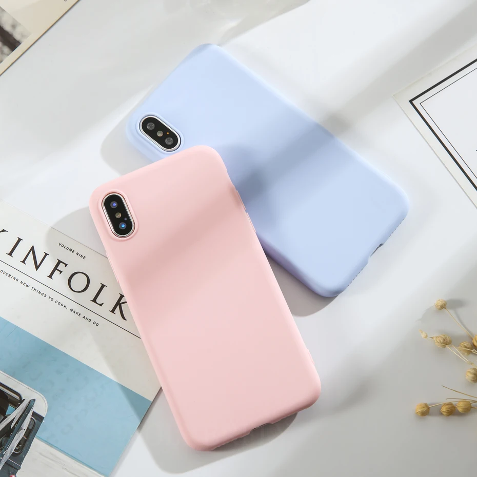 Candy Colorful Case for Samsung Galaxy A10 A20 A30 A40 A50 A60 A70 S10 S8 S9 Plus 5G S10e S6 S7 edge Cute Matte Soft TPU Shell | Мобильные