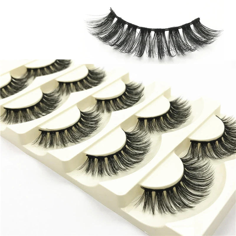 

YOKPN False Eyelashes 5 Pairs 3D Multilayer Stereo Fake Eyelashes Thick Volume Eye Lashes Long Section Eyelash Makeup Tools