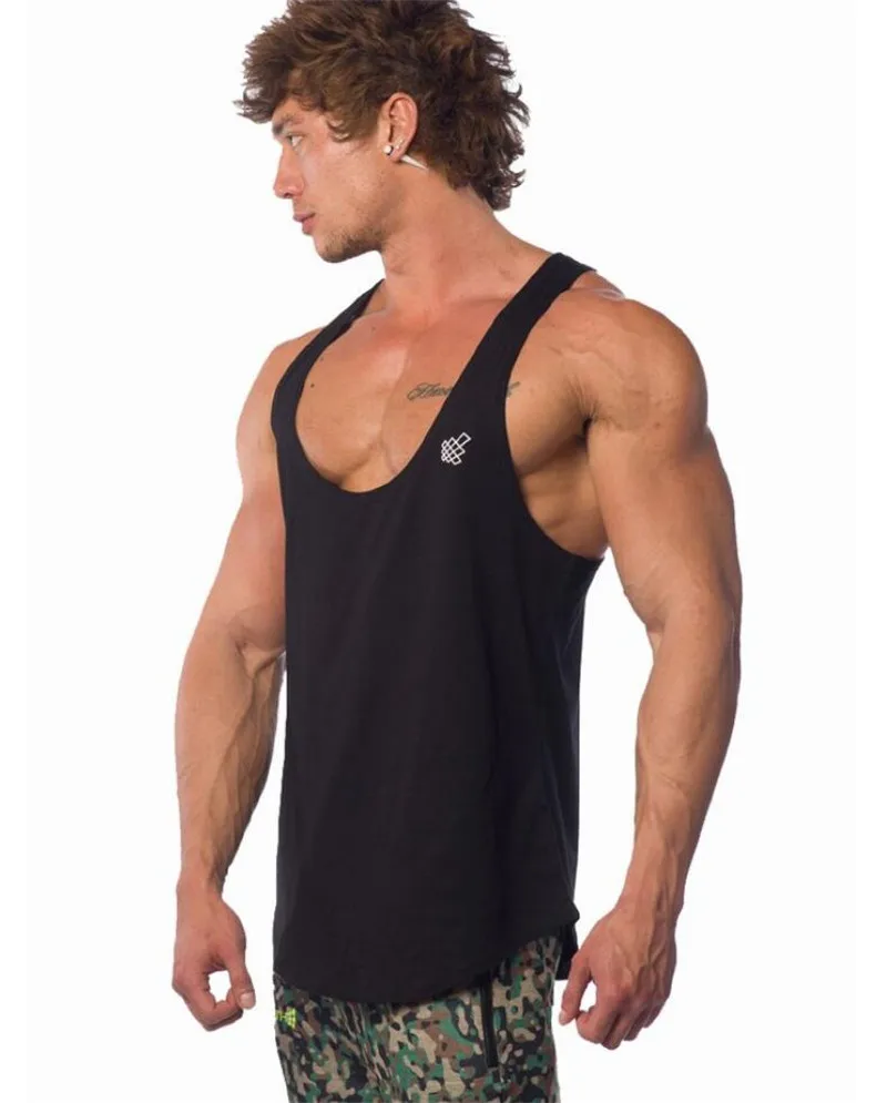 GYMNORTH, майка для мужчин, бодибилдинг,, Regatas Masculino, спортивная майка, хлопок, градиентный цвет, одежда для фитнеса - Цвет: BX01B