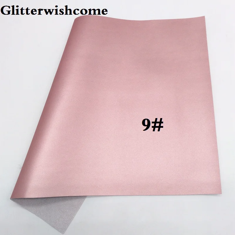 9 Glitterwishcome 21X29 см A4 размер винил для бантов матовый шелк Сенсорный гладкая кожа Fabirc искусственная кожа листы для бантов, GM207A - Цвет: 9