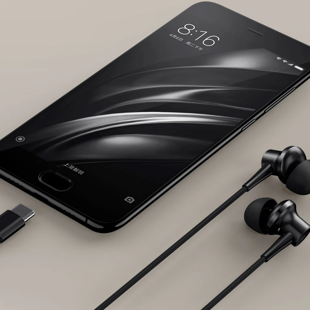 Оригинальные наушники Xiaomi Hybrid Type C с микрофоном без зарядки линейным управлением
