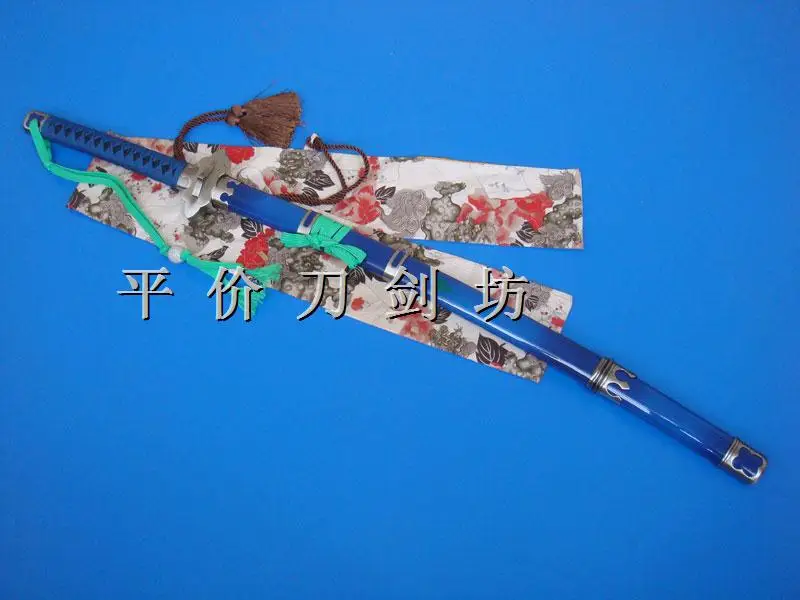 S0249 Аниме Синий эксорцист OKUMURA меч край Хамон W/Градиент Синий ножны 42"