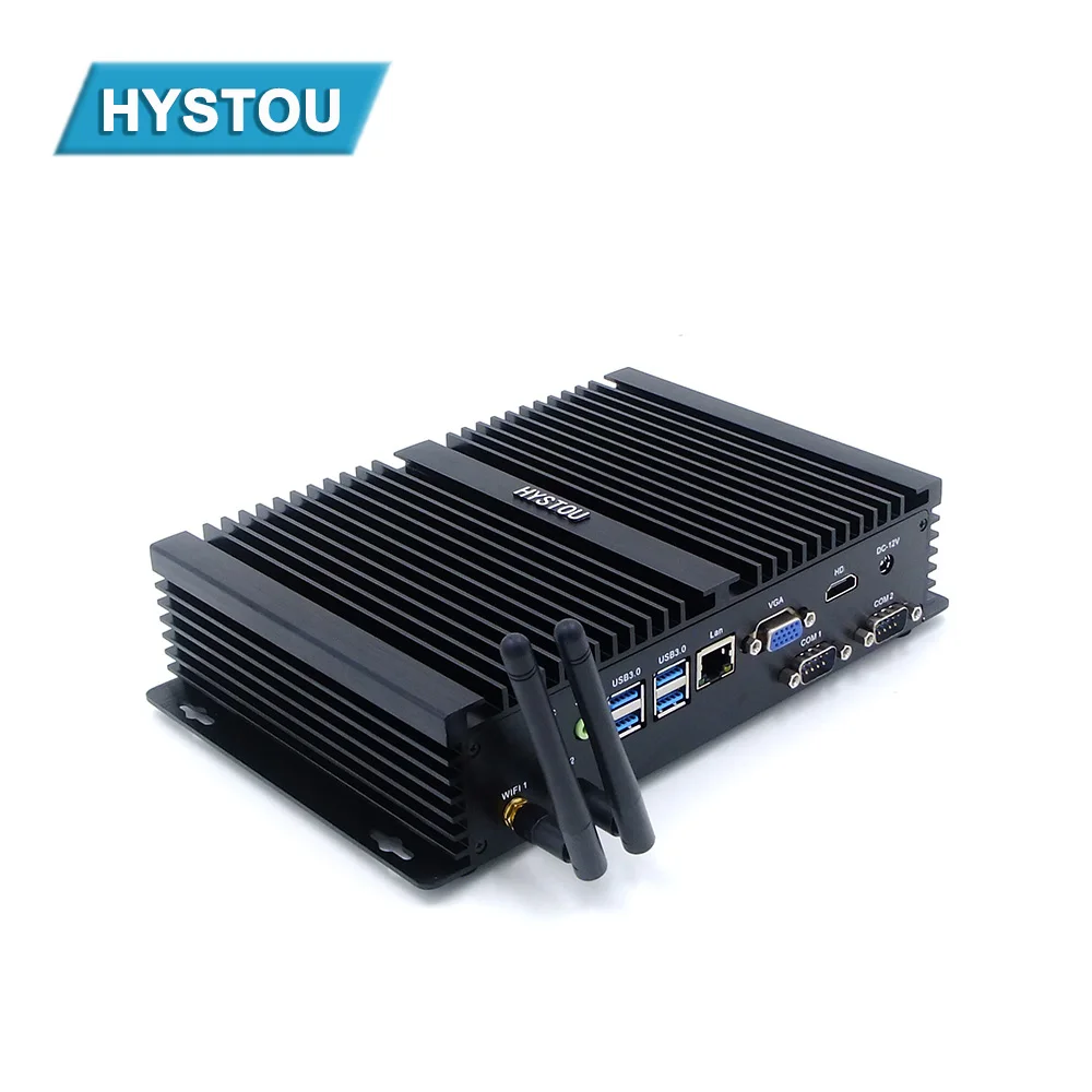 Verkauf Industrie PC Core I5 7200U 2 RS232 COM Fanless Mini PC Windows 7/10 Linux HDMI VGA HTPC Intel Core I7 Mini Computer I3 7100U